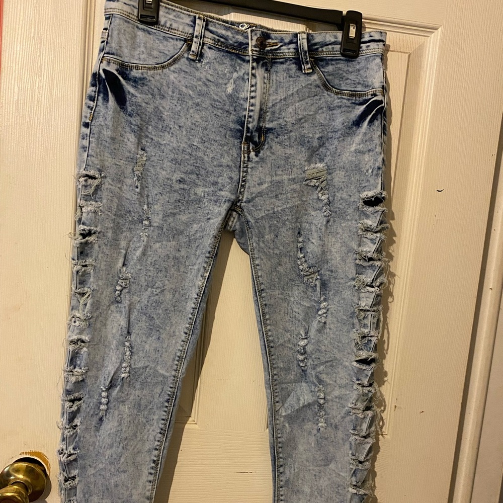 Distressed Denim Jeans